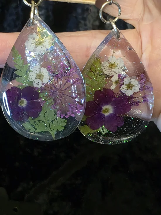 Handmade Colorful Resin Earrings - 3/$12 - Picture 6 of 13